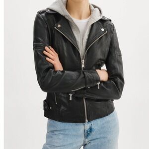 LAMARQUE Anna Biker Leather Jacket size S